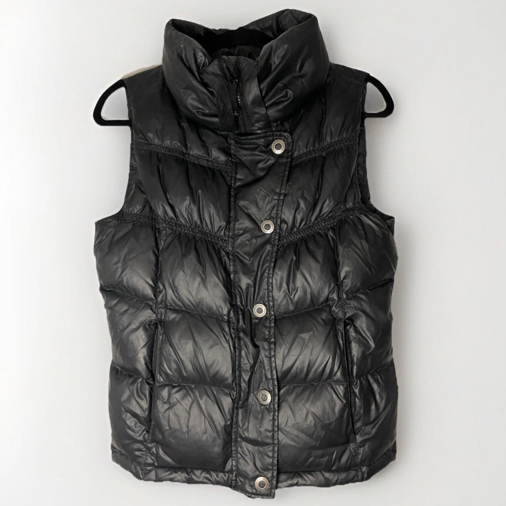 Prana Milly Puffer Puffy Down Vest Black Extra Small Xs